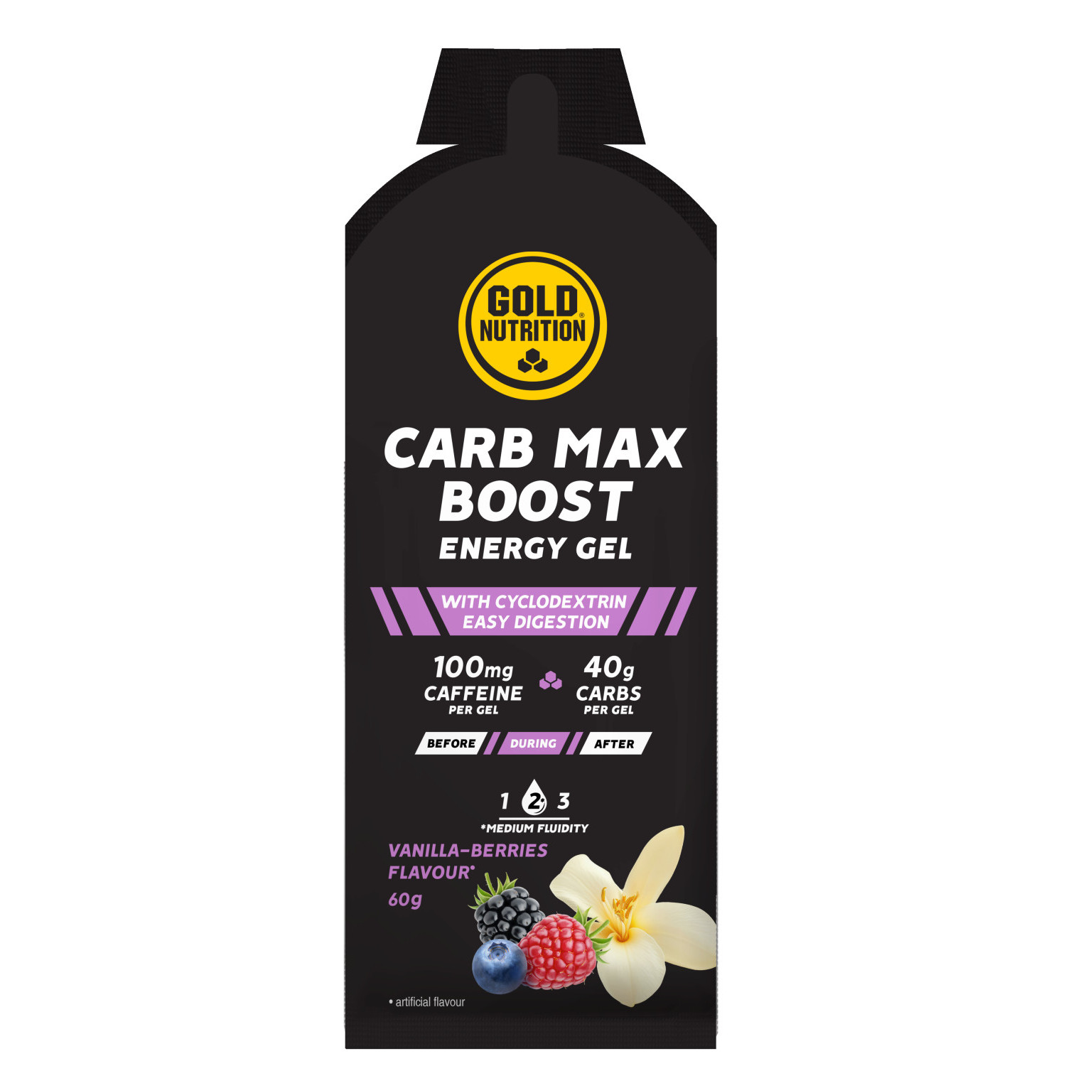 CARB MAX BOOST ENERGY GEL VANILLA- BERRIES